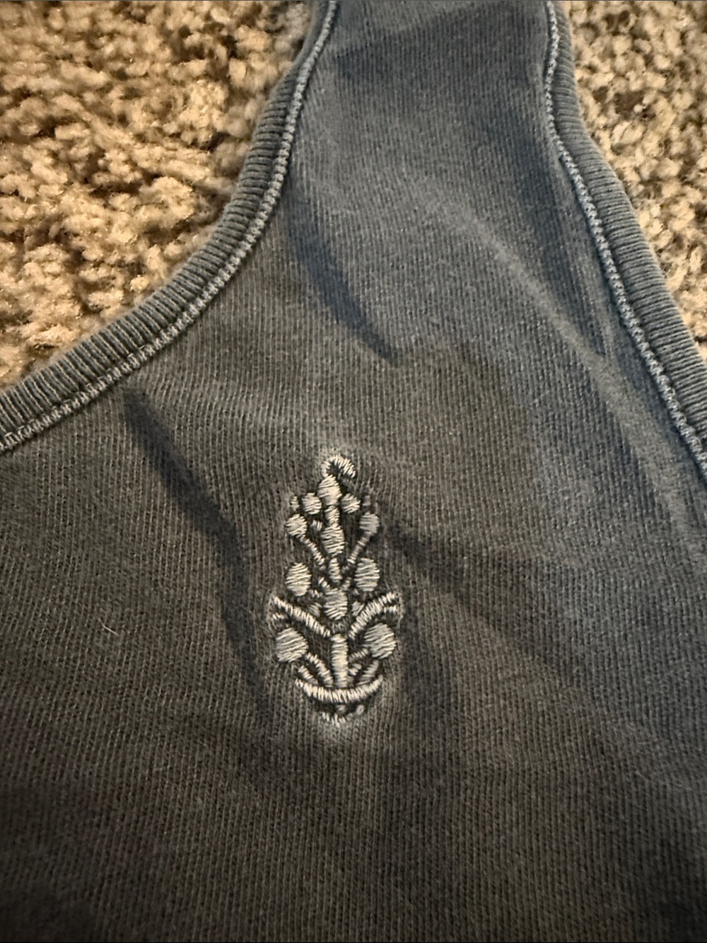 Free People Movement Charcoal Gray Racerback Athletic Tank Top Size Medium - Picture 3 of 4